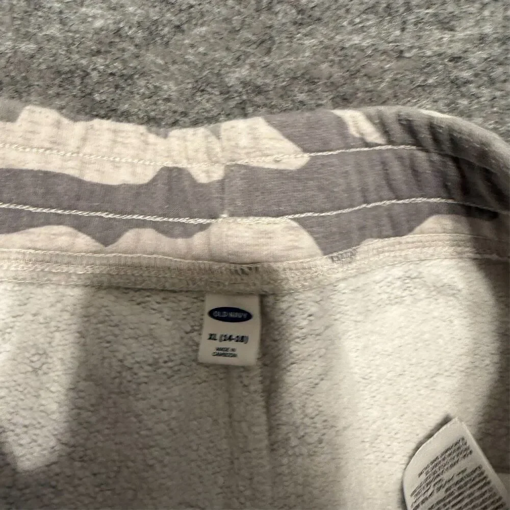 Old Navy Boys Camo Jogger Pants Size XL Grey Warmers Leggings Athletic 13/14